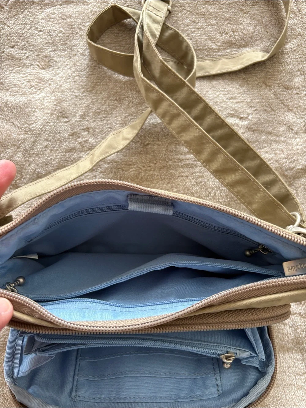 Baggallini Tan Lightweight Crossbody Bag